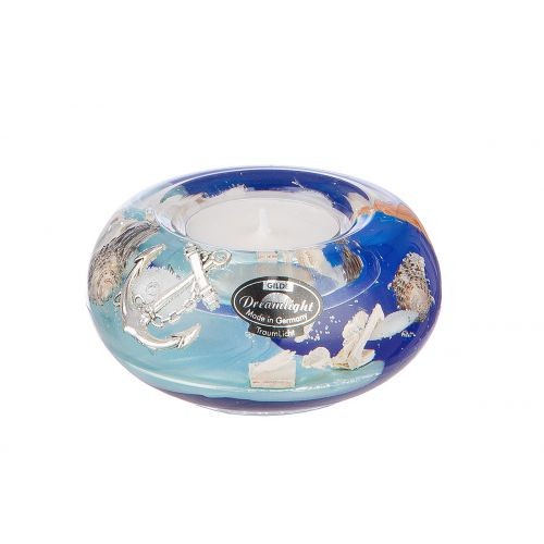 Artikelbild für Dreamlight Teelichtleuchter Ocean blau Höhe 5cm im Baltic Kölln Onlineshop