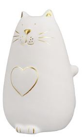 Artikelbild für Keramik Katze Kitty mit Herz15,5x9x9cm im Baltic Kölln Onlineshop